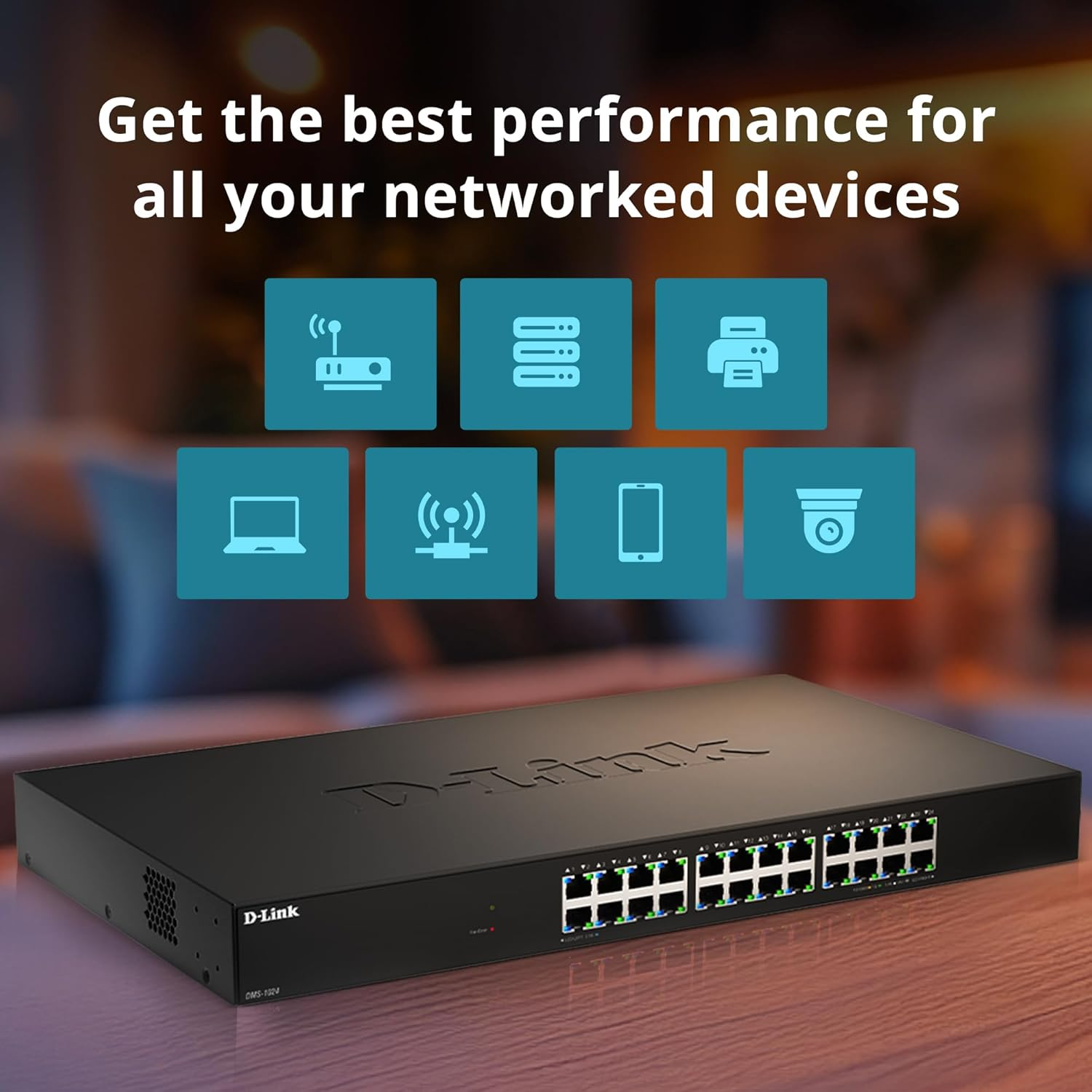 D-Link DMS-1024 24-Port Multi-Gigabit Ethernet Switch &ndash; 2.5Gbps per Port, 120Gbps Switching Capacity &ndash; Plug & Play, Fanless, IGMP Snooping, Qos &ndash; Ideal for Wi-Fi 6, NAS, Gaming image number 2