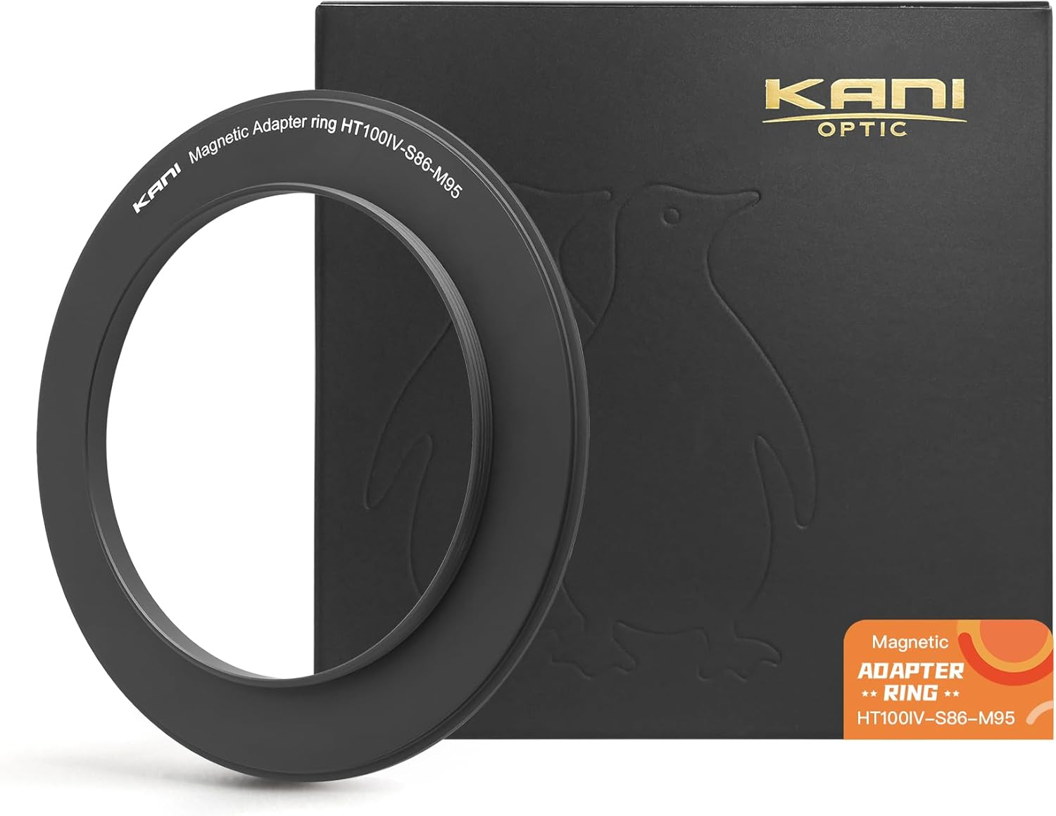 KANI 817921 3.9 Inch (100 Mm) Wide HT100 IV-S86-M95 Magnetic Adapter Ring for 3.9 Inches (100 Mm) Width Holder HT100 IV Lens Frame Diameter 3.2 Inches (82 Mm) Square Filter Accessories, Aluminum image number 2