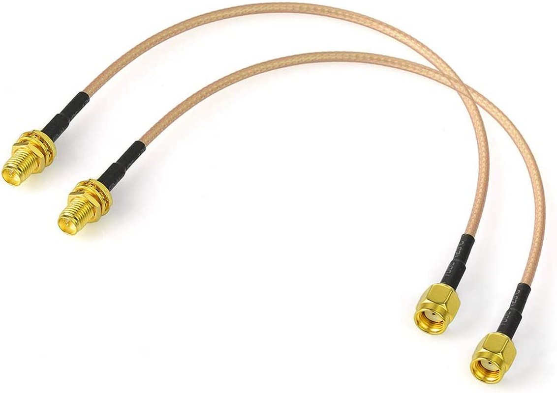 Bingfu Wifi Aerial Antenna Extension Coaxial Cable RP-SMA Male to RP-SMA Female RG316 30Cm (2-Pack) for Wifi Router Extension and Security Camera Wireless PCI Express PCIE Network Card Wifi Adapter