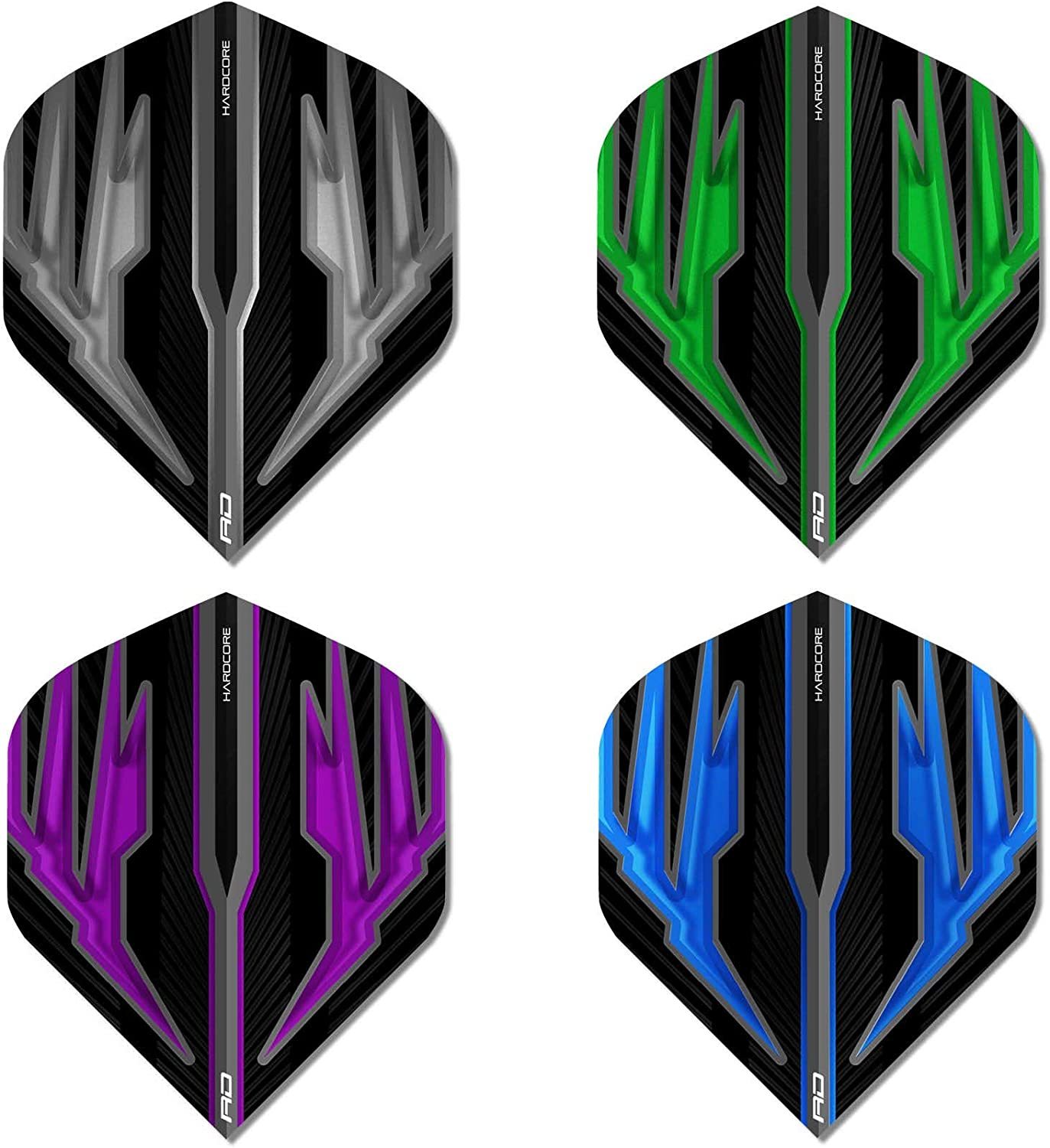 Hardcore Selection Pack Extra Thick Standard Dart Flights - Plain Colours image number 6