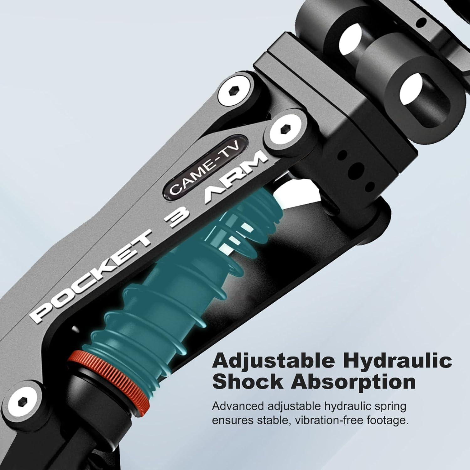 Came-Tv Camera Car Suction Cup Mount Stabilizer for DJI Osmo Pocket 3, Action Camera Car Mount Shock Absorber Arm Compatible with DJI Osmo Pocket/Gopro/Insta360/Phone 1/4" Mounting Hole PK02 image number 4