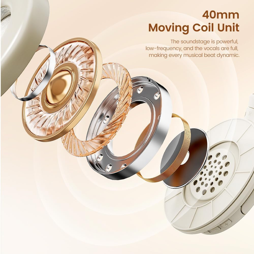 Toocki Bluetooth 5.3 Headphones, Foldable, Speaker 40 Mm, Battery Life 26 Hours image number 3