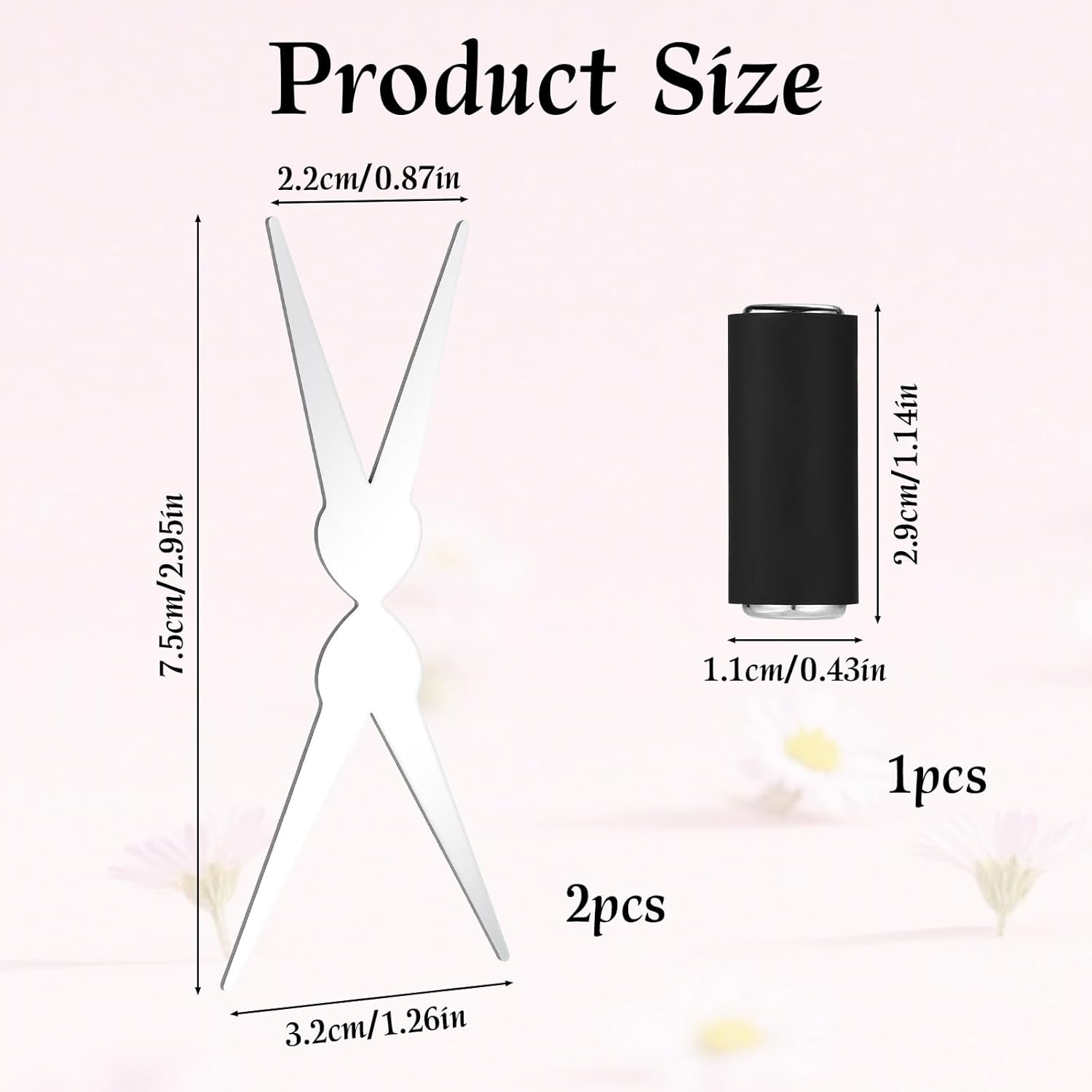 3Pcs Cat Eye Magnet Tool Set, Cylinder Nail Magnet with 2-In-1 Double-Ended Scissor-Shaped Iron Sheets for Cat Eye Gel Polish Nail Art Tools for DIY Manicure Home Studio Salon image number 3