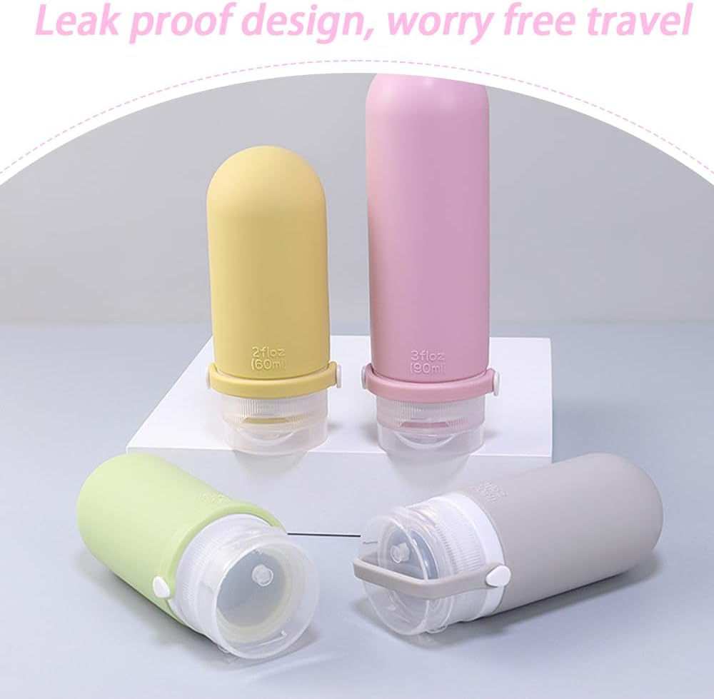 4Pcs Toiletries Liquid Bottle Storage Rack Lotion Travel Shampoo Bottles Body Lotion Conditioner Squeeze Bottles Shampoo Feeding Bottle Set Toiletry Containers for Travel image number 5