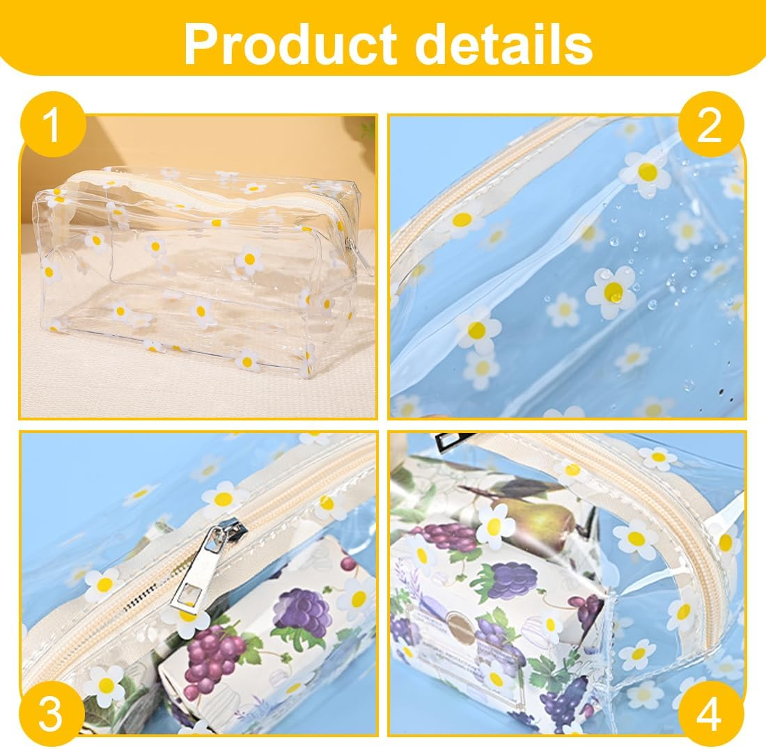 OUDQFCJ Pack of 3 Multifunctional Toiletry Bag Cosmetic Bag Organiser, Large Capacity Wash Bag for Travel image number 3