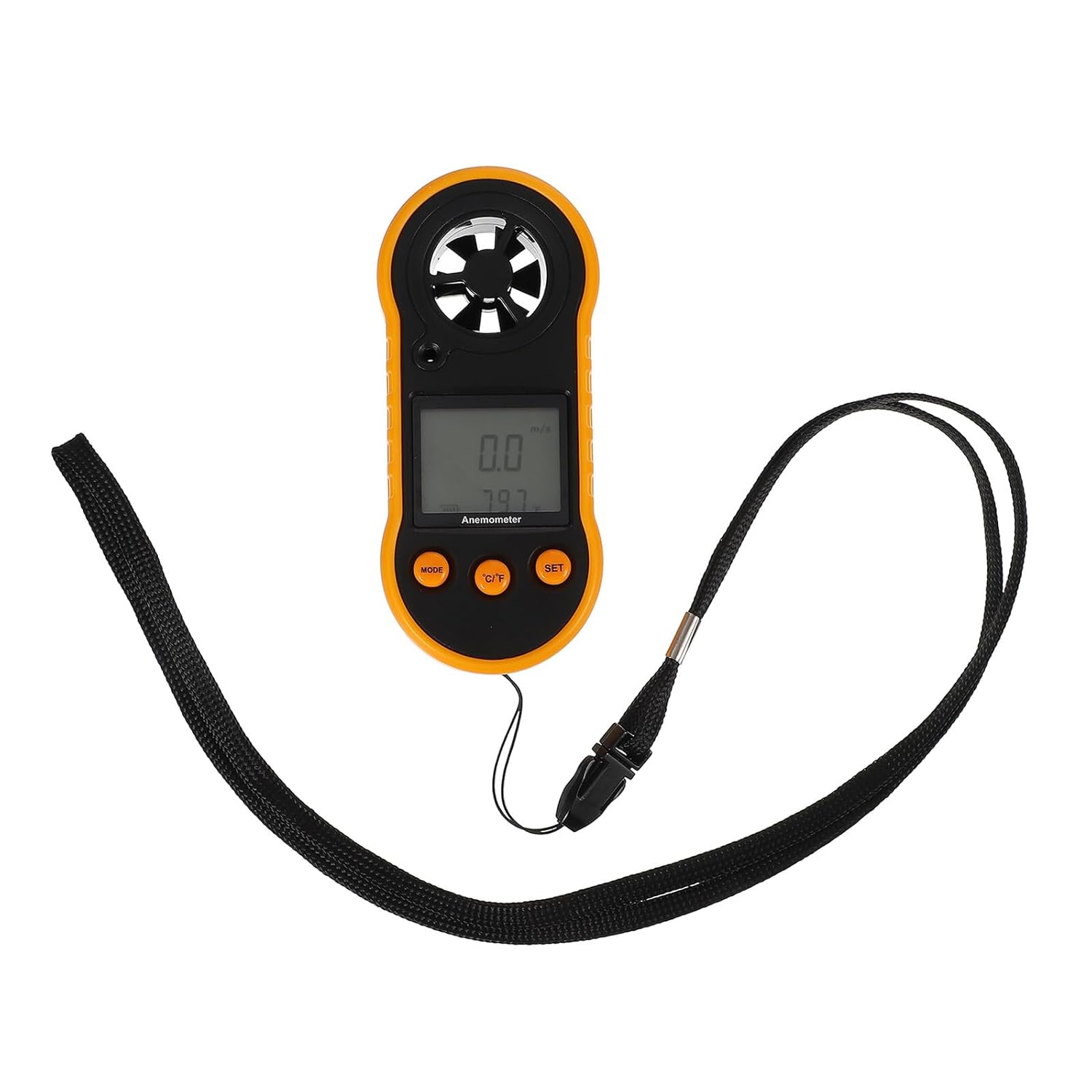 GALPADA Digital Handheld Anemometer Wind Speed with Temperature Monitor Compact Air Gauge for Accurate Airflow Measurement Ergonomic Design Units Wind Velocity Includes Protective Case And image number 3