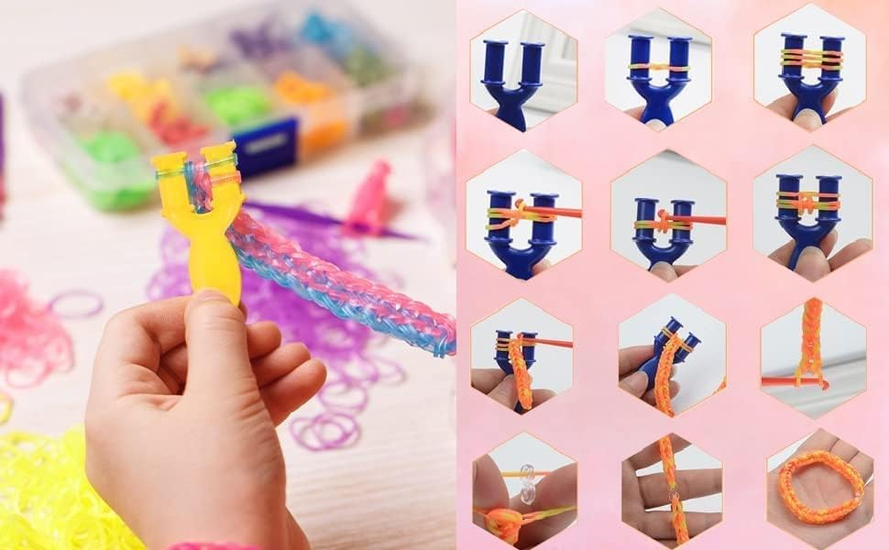 2500+ Loom Bands Kit, IGGDOQI Bracelet Kit, Loom Rubber Bands for DIY Refill Bracelet Making Craft Kits, Friendship Craft Kits Gifts for Boys and Girls Birthday Christmas image number 5