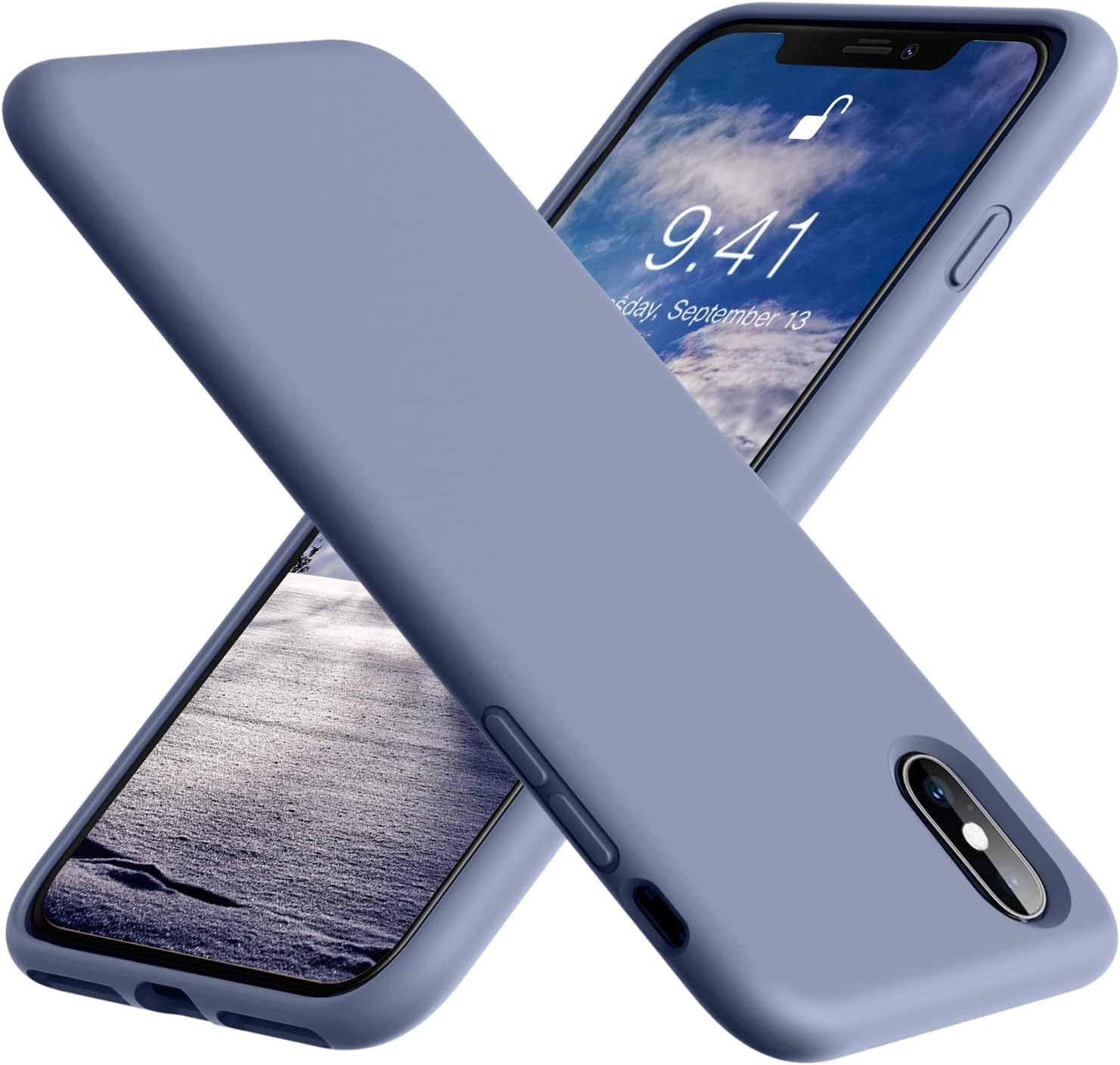 Vooii Iphone Xs Case, Iphone X Case, Soft Liquid Silicone Slim Rubber Full Body Protective Iphone Xs/X Case Cover (With Soft Microfiber Lining) Design for Iphone X Iphone Xs - Lemon Yellow