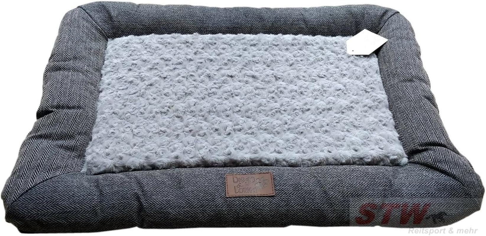Ekkia/French Dog Fluffy Mat Cushion Diego & LOUANA Pad for Medium and Large Dogs (Dark Gray) image number 1