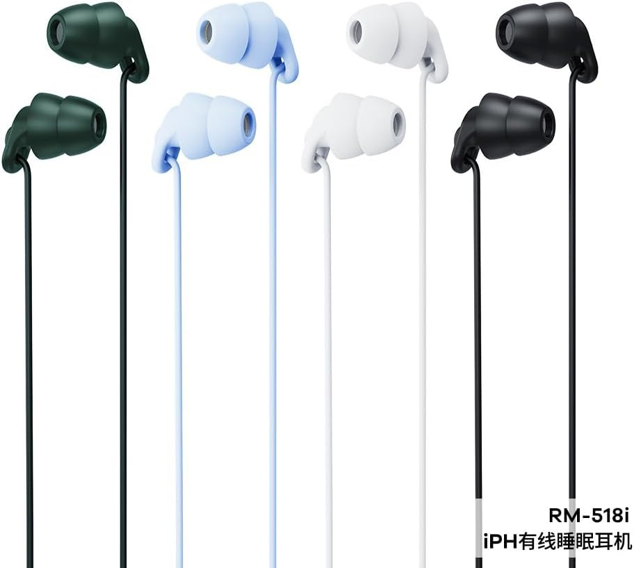 Remax RM-518I Wired Sleep Earphone for Iphone, Green image number 2