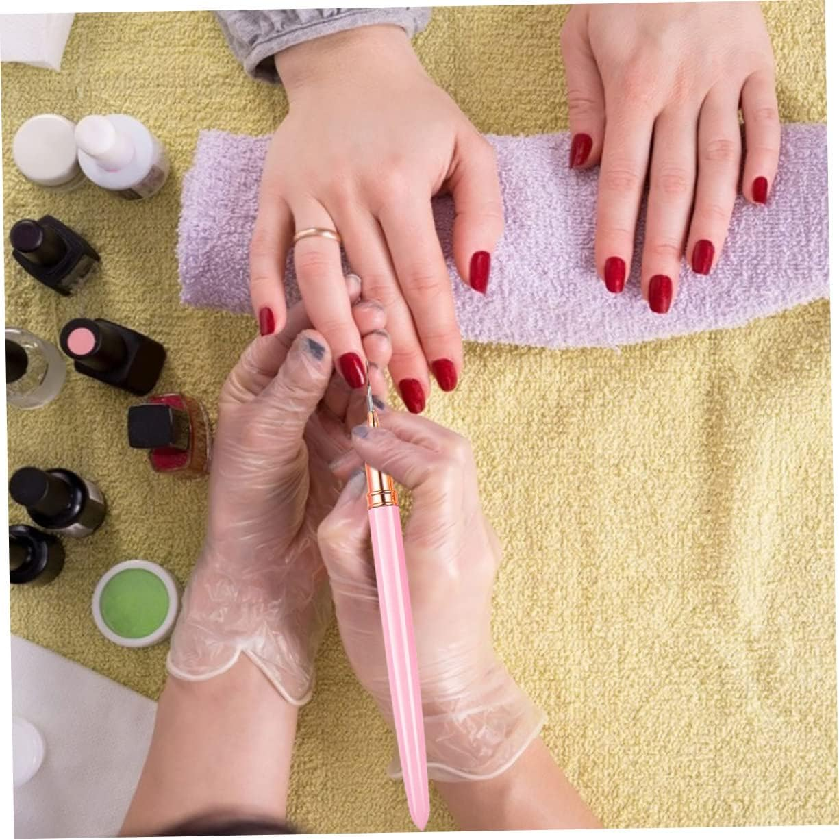 WOONEKY Nail Art Brush Pen for Fine Drawing and Pattern Design Portable Manicure Supply for Nail Salon Lovers Durable Material Present image number 2