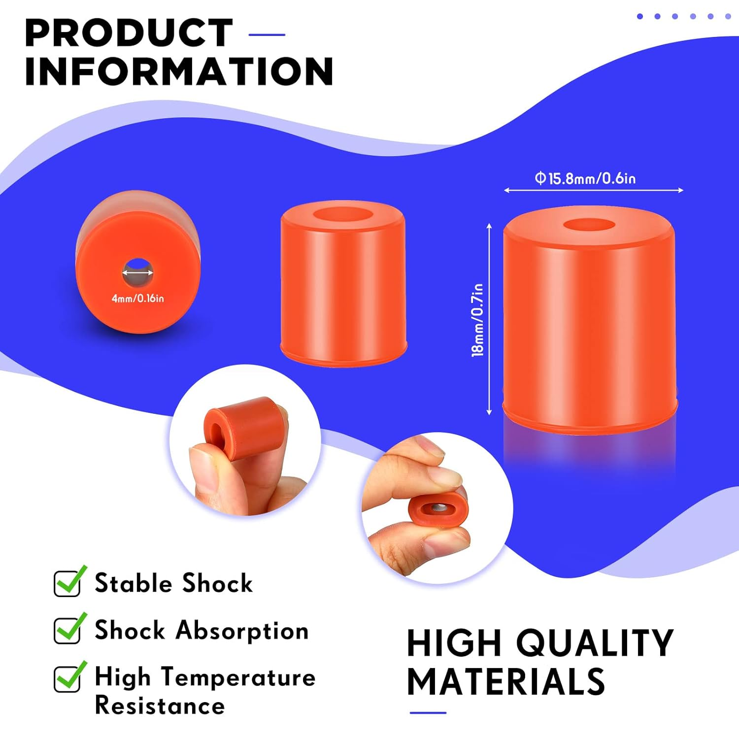 Tondiamo 12 Pcs 3D Printer Heatbed Parts Silicone Leveling Solid Bed Mount Heat Resistant 3D Printer Parts Compatible with Cr-10 Ender 3 Bottom Connect image number 3