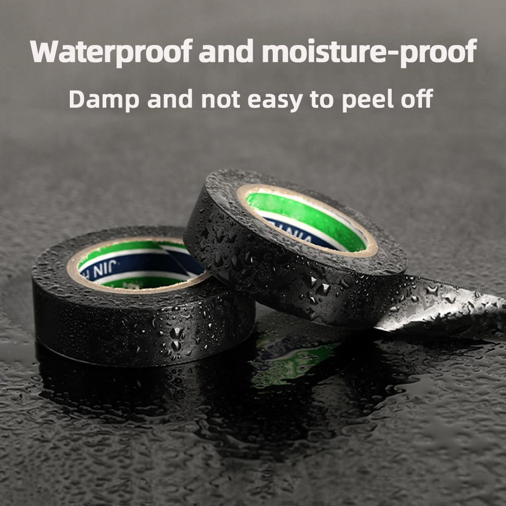 Skycabin Black PVC Electrical Insulation Tape Adhesive Electrical Tape Perfect for Electric Insulating Wire Wrapping,Home DIY, Repairs, Electrical, Automotive and Equipment image number 4