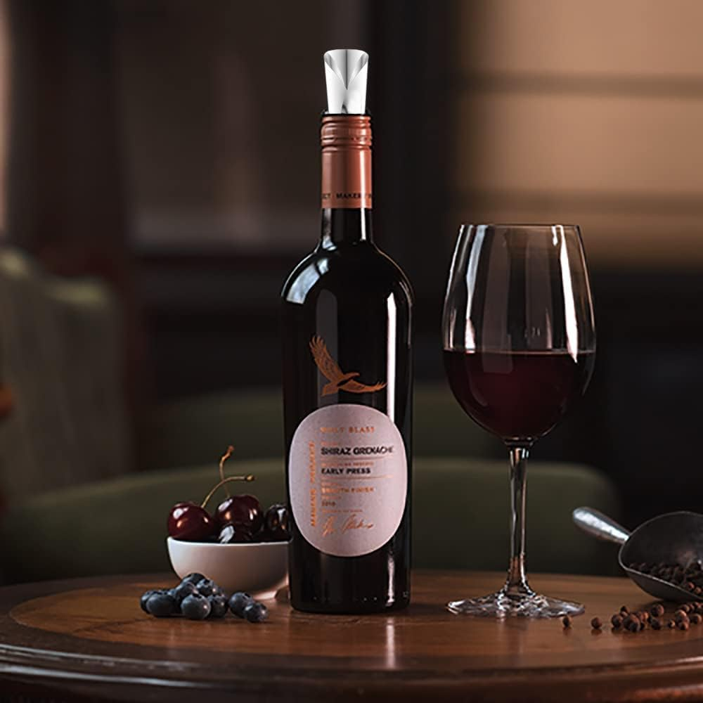 20 Pcs Wine Pourer Disc Flexible Drip Stop Wine Disc No Drop Drip Stop and Pourer Home Bar Accessories for Wine Bottles Silver image number 6