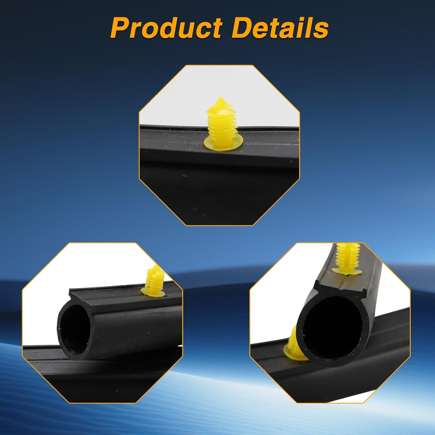 Hood Seal Strip Compatible with 2011-2021 Jeep Grand Cherokee 2011-2025 Dodge Durango, Front Seal with Rivets Replace# 68070493AA image number 6