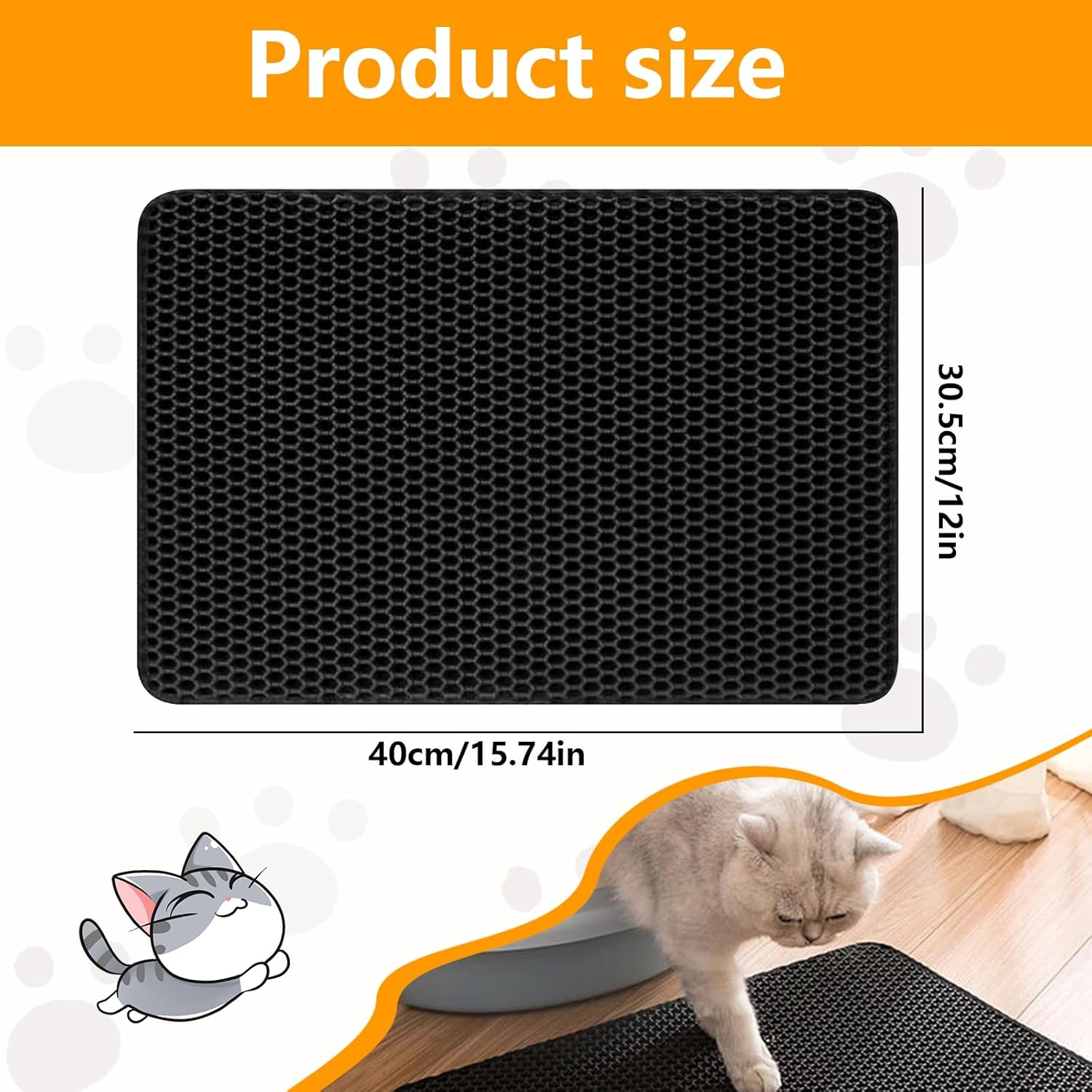 Cat Litter Tray Mat, Honeycomb Design Cat Litter Mat, Cat Litter Tray Mat image number 3