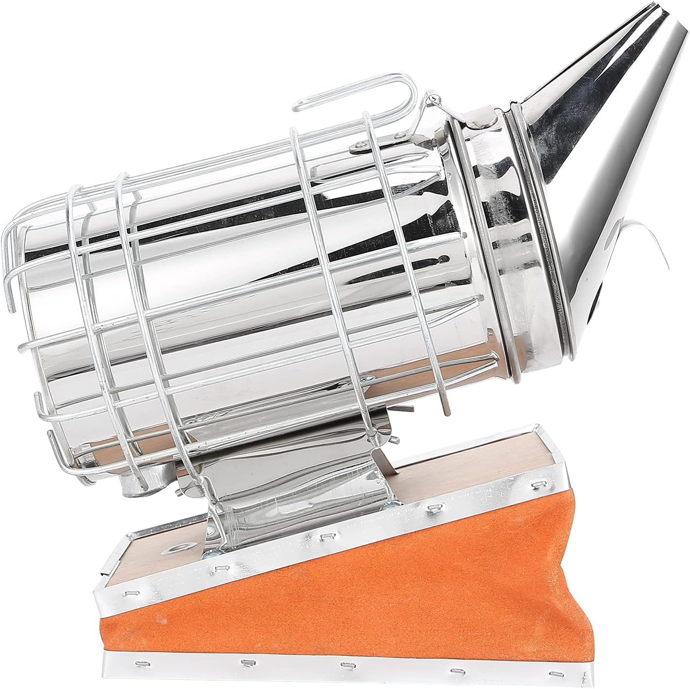 Stainless Steel Beekeeping Smoker, Large Pro Bee Smoker with Red Cowhide Smoke Storage Part, Mounting Hook, Easy to Carry and Store, Beekeeping Equipment for Beekeeper image number 2