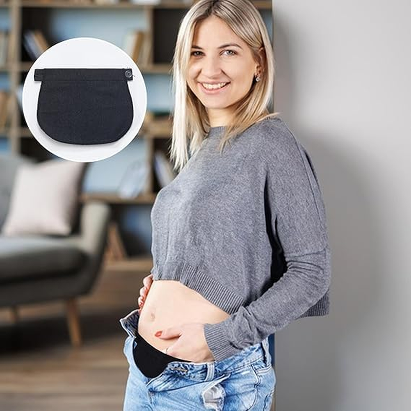Adjustable Maternity Pants Button Extender, 8Pcs Maternity Pants Adjustable Pant Button Elastic Waistband Extender, Waist Elastic Pant Button Extenders Pregnancy Stretch Band for Pregnancy Women image number 3