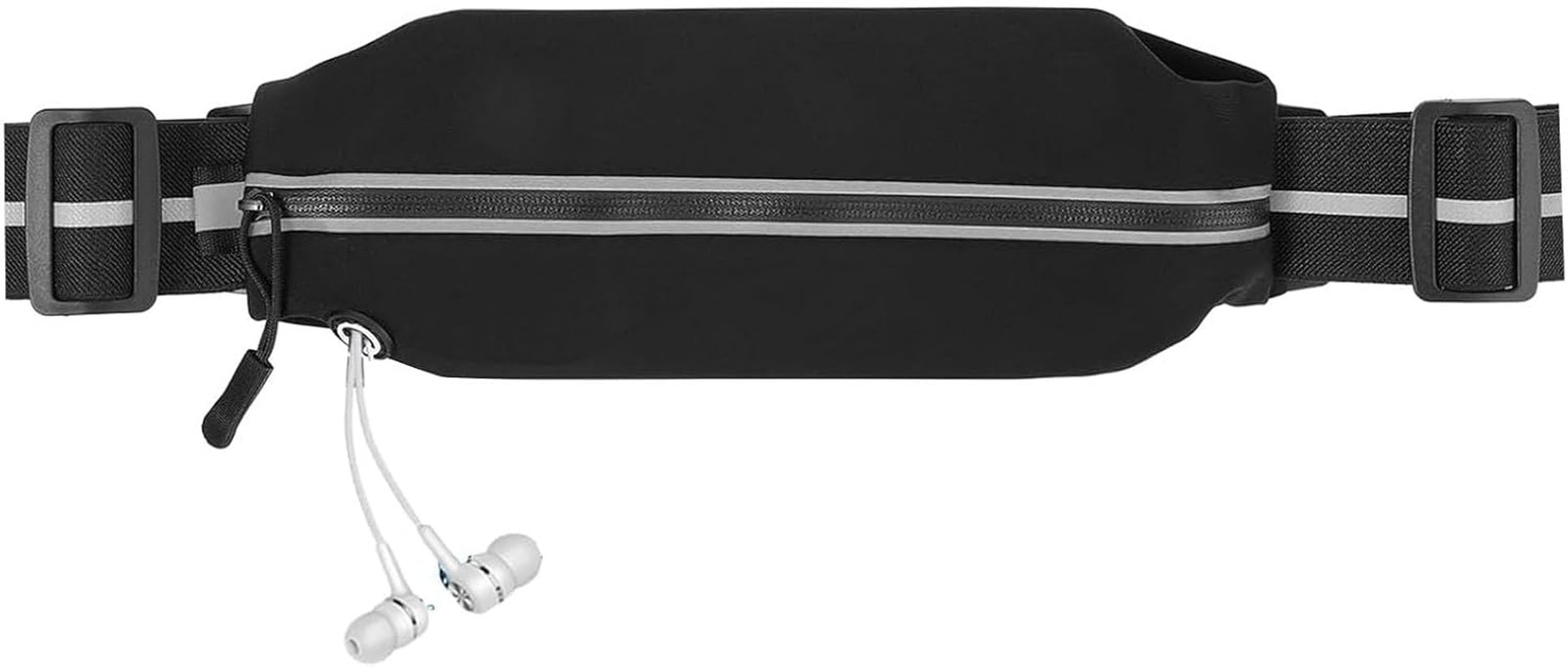 Running Belt Fanny Pack for Women Men, Adjustable Reflective Phone Holder Runners Waist Pouch for Sports & Fitness, Waterproof, Headphone Wire Hole, Sports Belt Money Belt Running for Phone