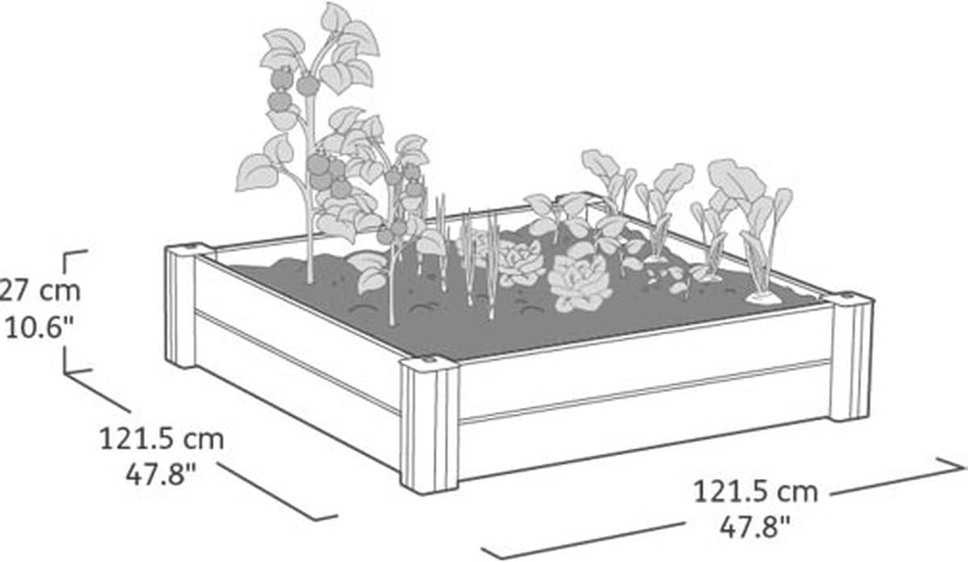 Keter Vista Outdoor Garden Bed, Brown image number 4