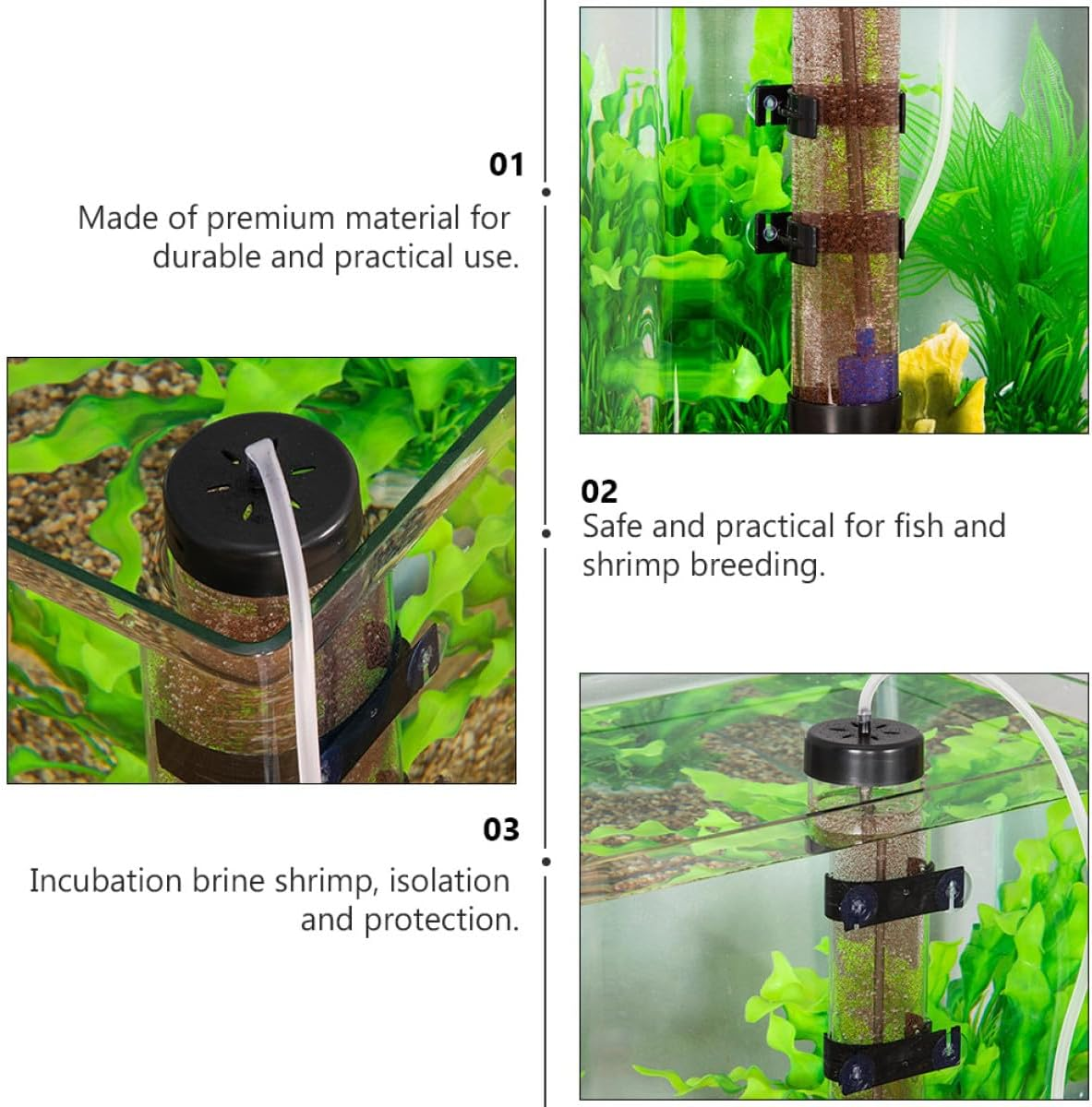 LOLIPPYY Shrimp Egg Hatchery Box Plastic Breeding Incubator Aquarium Hatching Container for Brine Shrimp Eggs Fish Breeder Tank Suitable for Aquatic Pets image number 5