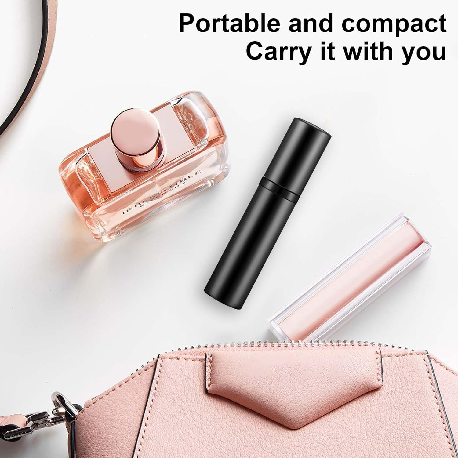 5ML Perfume Atomizer Refillable, Perfume Atomizer Empty, Empty Travel Perfume Atomizer Mini Portable Spray Bottle, Perfume Container, Pocket Atomizer Perfume Bottles (Black+Gray) image number 3