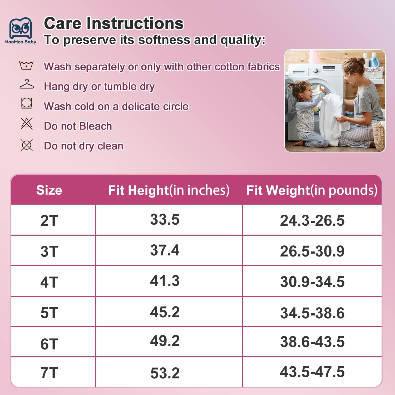 Moomoo Baby Waterproof Potty Training Underwear 6 Packs Absorbent Rubber Training Pants for Girls Cotton 6T - Blue image number 6