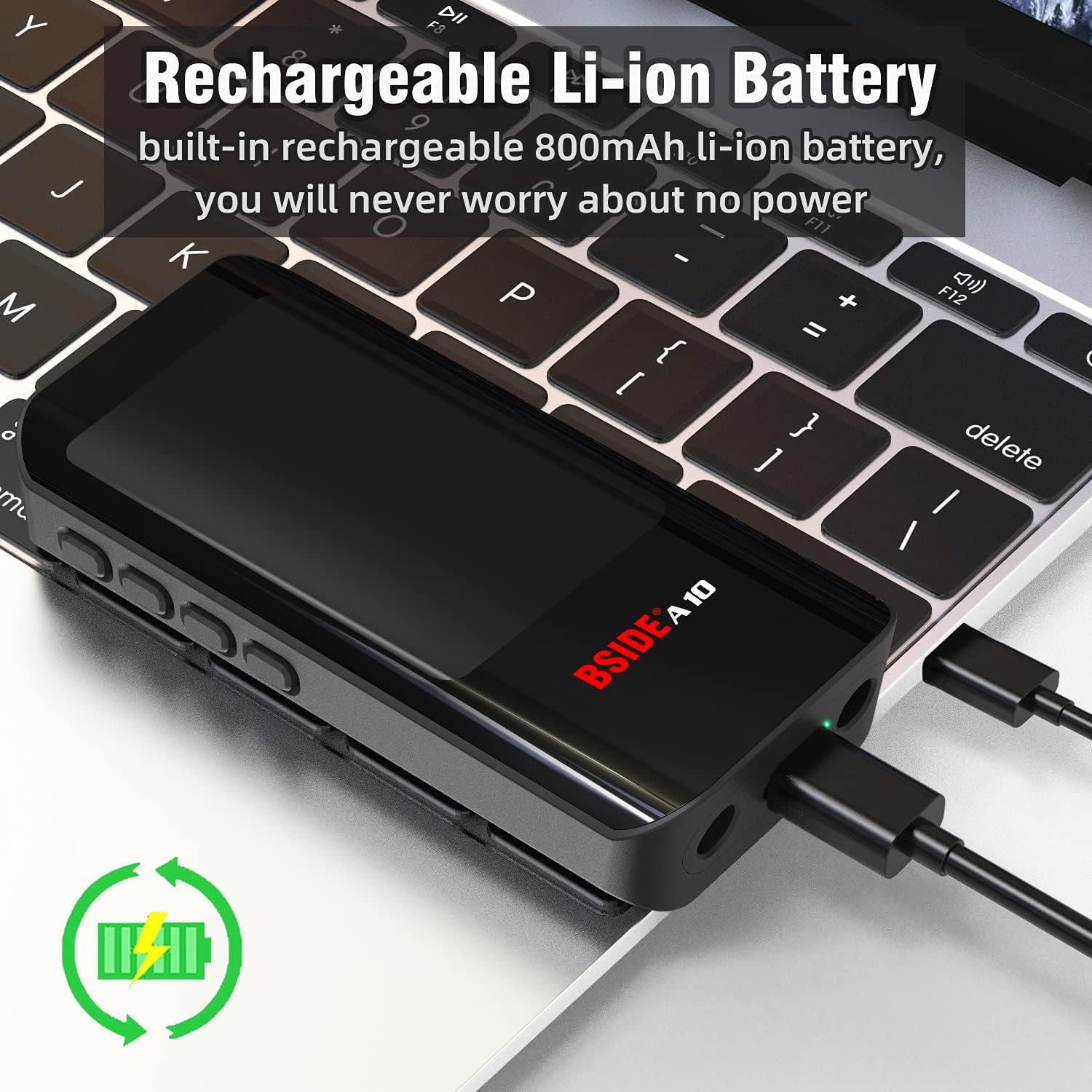 BSIDE Digital Multimeter, Rechargeable with Color LCD, 3 Results Display 6000 Counts Pocket Smart Voltmeter Capacitance Diode Ohm Hz Duty Cycle V-Alert Live Check Voltage Tester, Black, Pocket Size image number 5