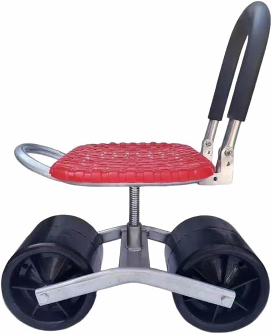 AIMALL Greenhouse Mobile Stool, Foldable Garden Chair with Soft Backrest & Wheels, Convenient for Picking Berries, Vegetables in Agricultural Fields & Gardens image number 1