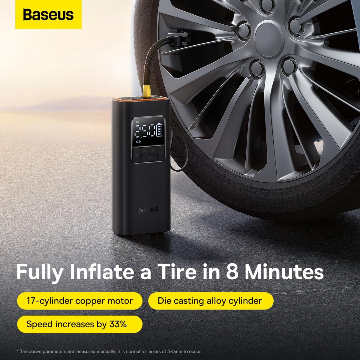 Baseus Super Mini Pro Wireless Inflator Pump, Black image number 6