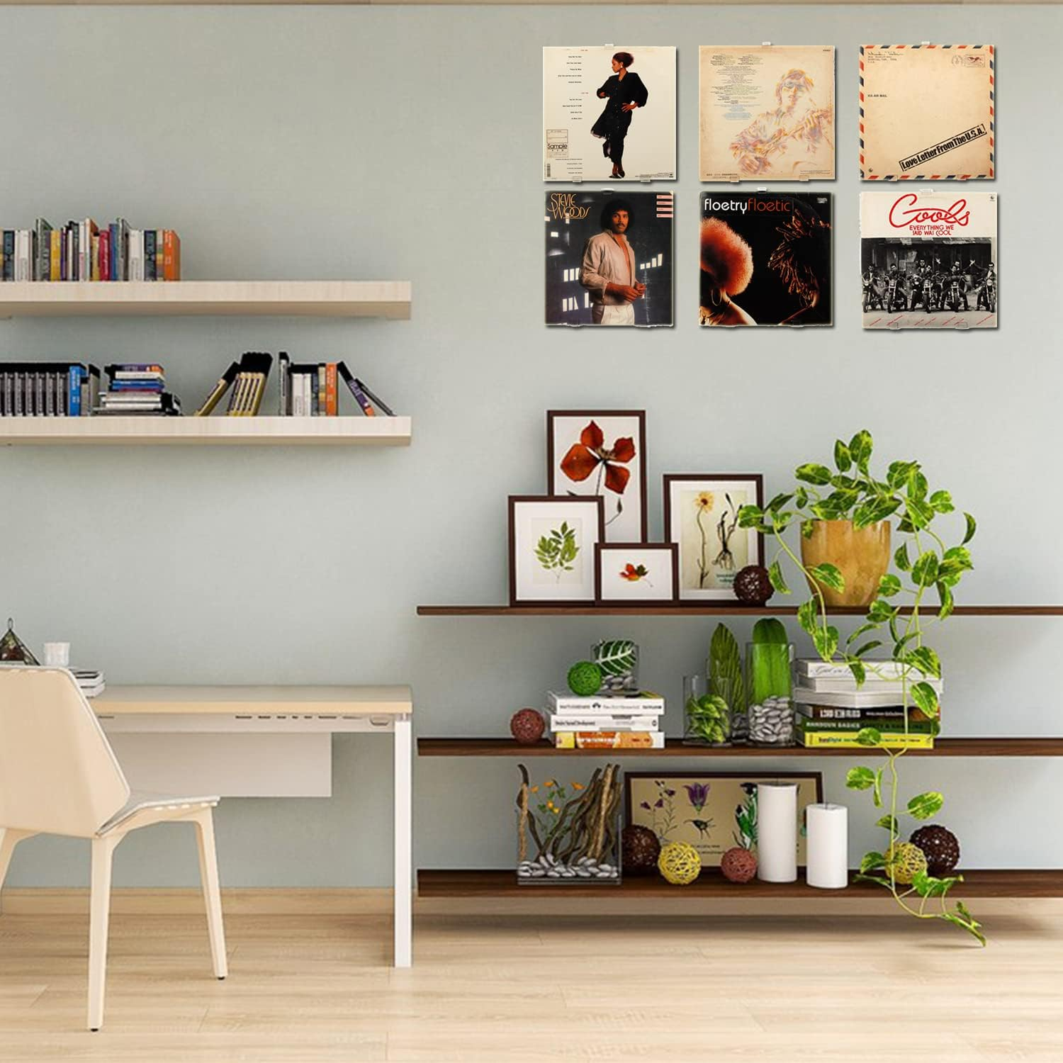 Vinyl Wall Mount, 30 Pack Clear Acrylic Album Holder Display Shelf - Display Your Daily Listening in Style