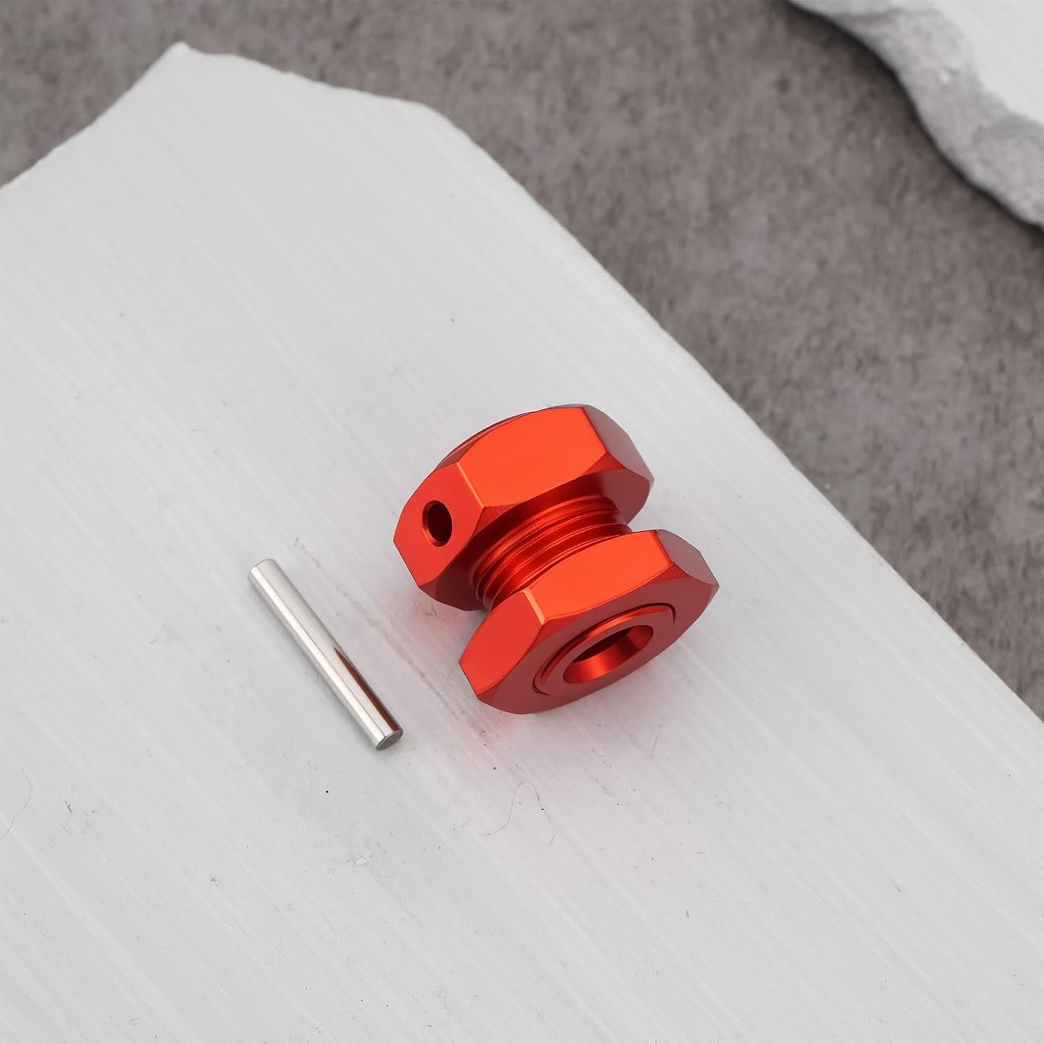 1Set 17Mm Aluminum 6Mm Extended Hub Hex Nut Kit Compatible with Arrma Kraton 4S BLX Compatible with Outcast 4S BLX Upgrade Parts(Red) image number 3