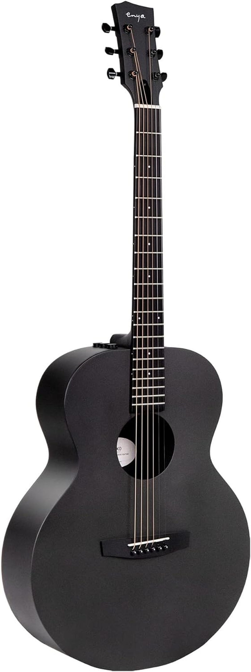 Enya EA-X0 41" HPL Spruce & KOA Acoustic Electric Guitar - Pickup/Eq - Black image number 6