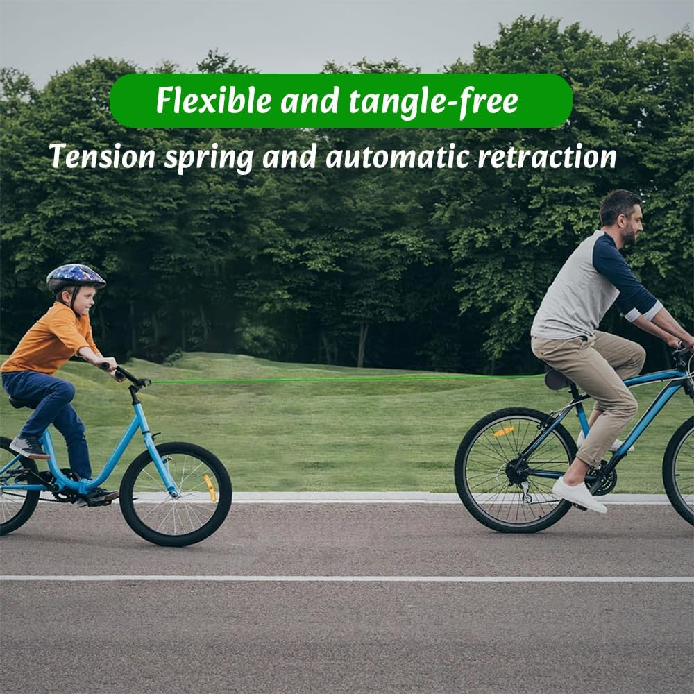 Bicycle Tow Rope,Etractable Bike Tow Strap with Hooks,Portable Cycling Trailer Tool,Outdoor Bike Trailer Cord Pull behind Attachment,For Mountain Bikes Road Bikes image number 4