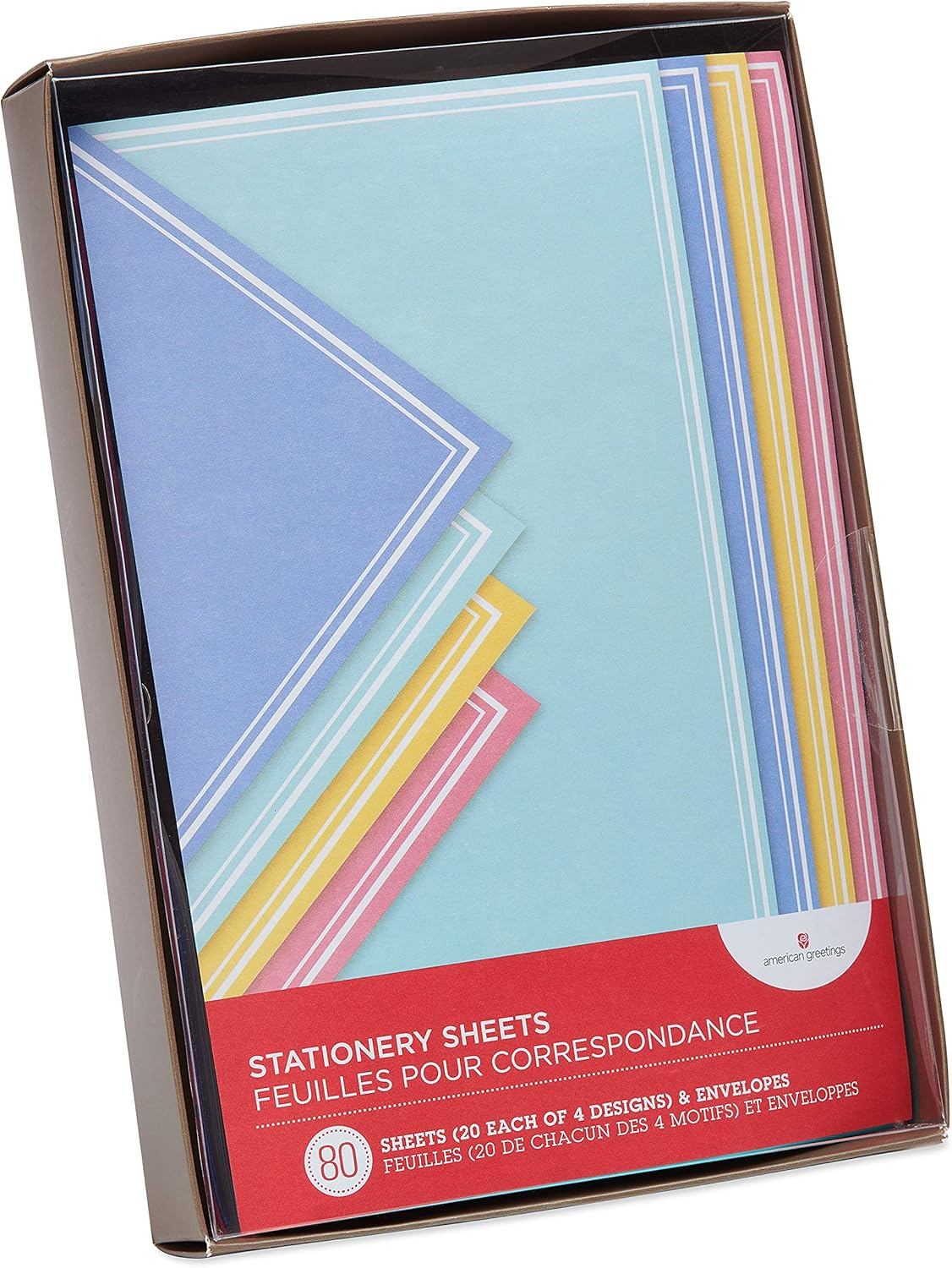 American Greetings Pastel Stationery Sheets and Colored Envelopes (80-Count) image number 3