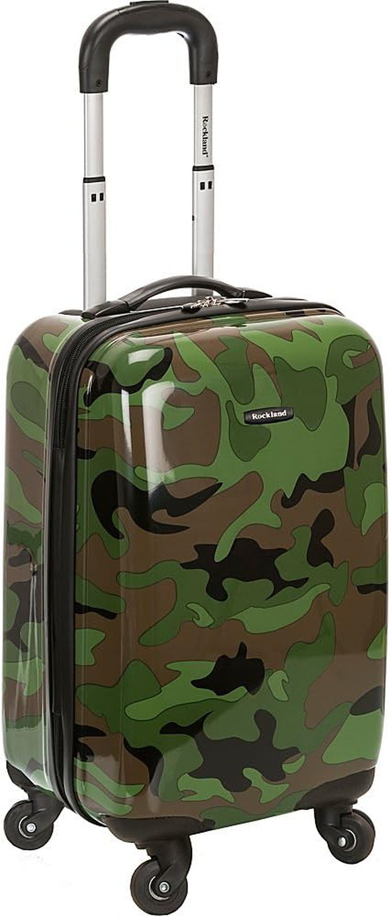 Rockland Safari Hardside Spinner Wheel Luggage, CAMO, Carry-On 20", CAMO, Carry-On 20", Melbourne Hardside Expandable Spinner Wheel Luggage