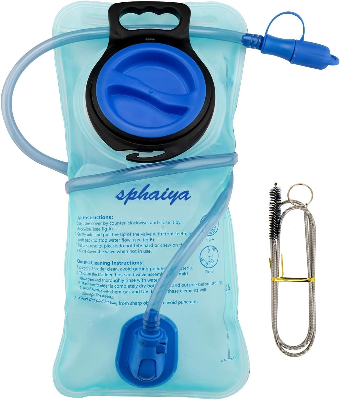 Hydration Bladder 2 Pack+1Pcs Clean Flexible Brush 2 Liter Leak Proof Water Storage Bag Reservoir，Military Hydration Pack Replacement for Hiking Biking Climbing Cycling Running Camping Backpack