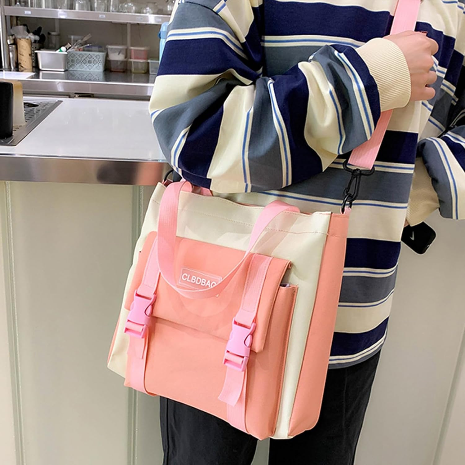 Derwrtup Teens Laptop Backpack, Set of 4 Cute Backpack Schoolbag Set with Handbag, Pencil Case, Sling Bag, Travel Use Carrying Pack Bookbag for Girls, Boys image number 3