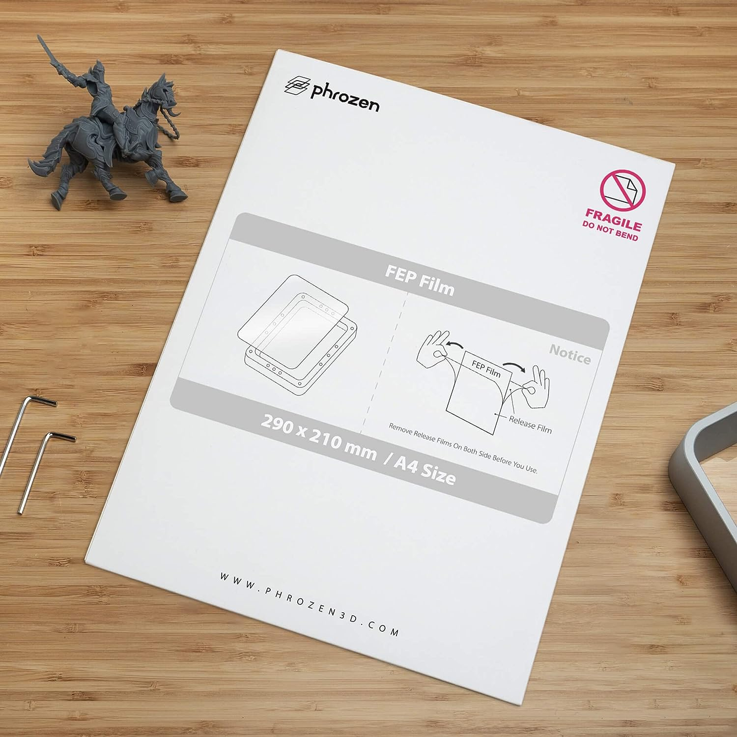 Phrozen 3Pcs FEP Film, for All LCD 3D Printers, Best for Phrozen Sonic Series, Sonic Mini 4K, Sonic Mighty 4K, 3D Printing Accessories (Large A4 Size, 290 X 210 X 0.15 Mm, 3Pcs) image number 2