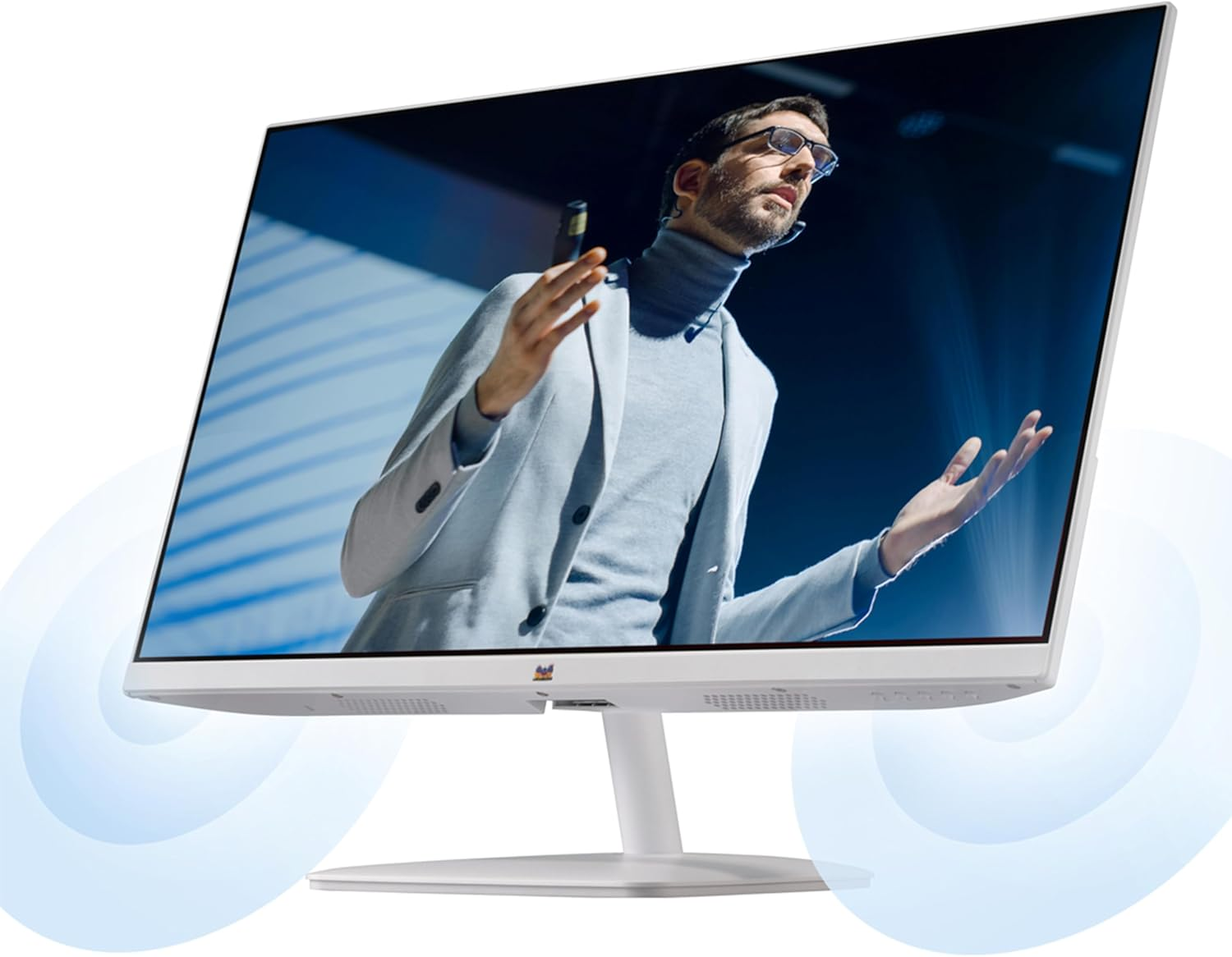 Viewsonic VA2432-H-W 24 Inch Full HD IPS Monitor with 3-Side Frameless Design, 1Ms MPRT, 100Hz AMD Freesync, VGA, HDMI, Flicker-Free, Eye Care, White image number 3