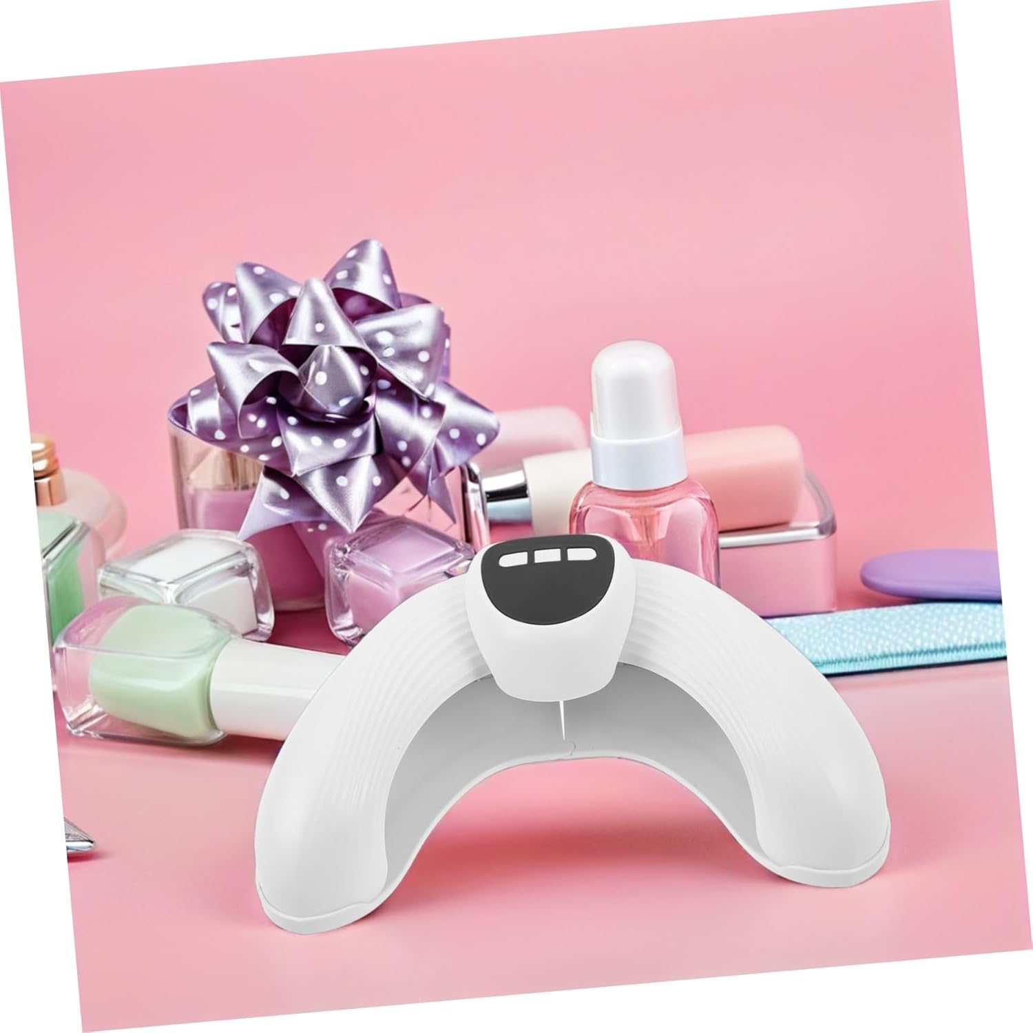 LOLIPPYY UV LED Nail Lamp U Shaped Stretchable Design with Dual Light Source for Polish Drying Automatic Sensor Nail Dryer with UV Protection for Home and Travel Use image number 2