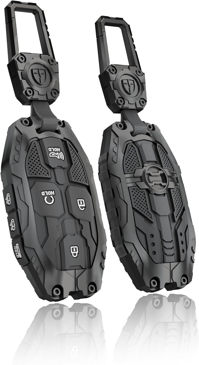 TALKMOON Key Fob Cover for Hyundai 7 Buttons Key Case,Heavy Key Shell Protector Accessories for Hyundai Sonata Santa Fe Tucson KONA Grandeur Ioniq 6 Key Fob (Model-B-Black) image number 3