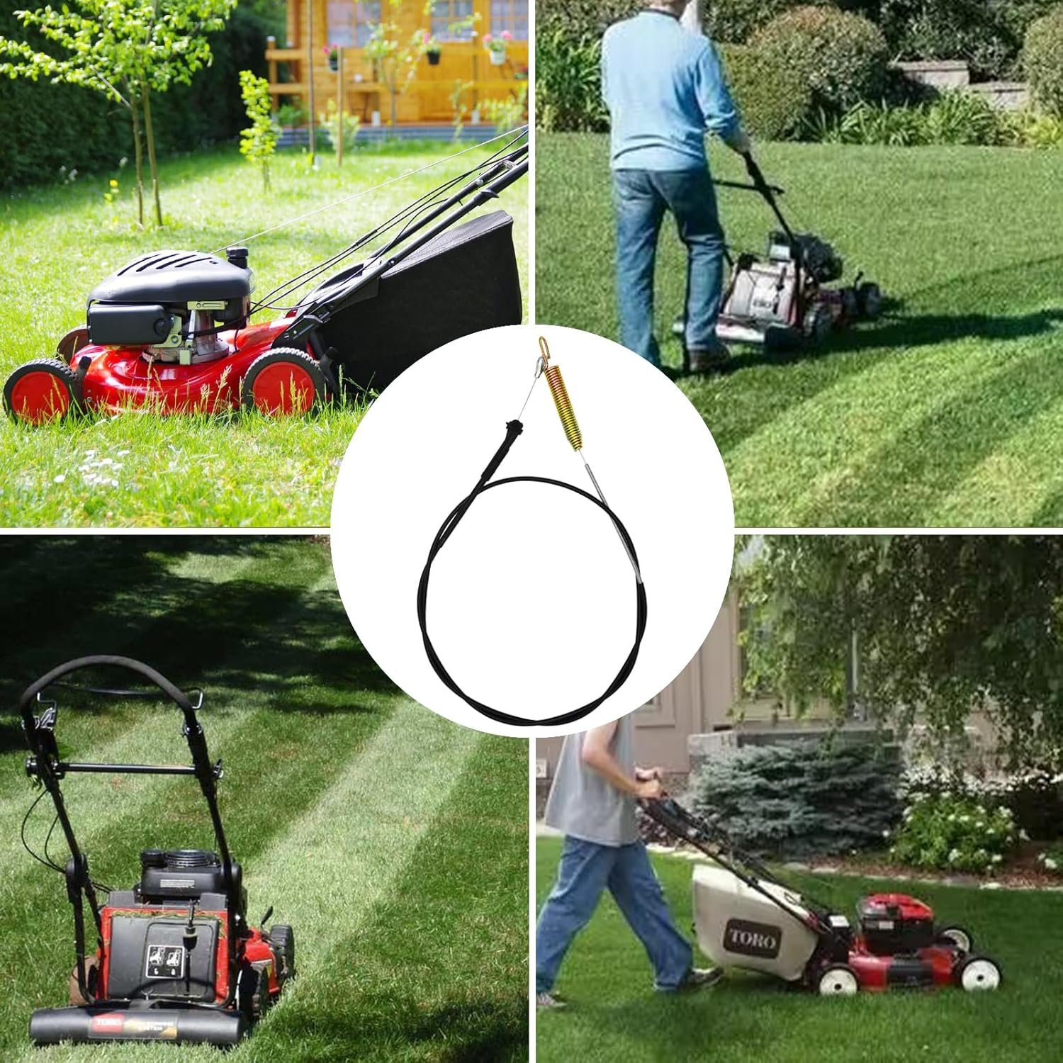 Sousery Brake Cable 133-1998 Compatible with Toro Timemaster Lawnmower Blade Brake Cable,Replaces 133-1998 20976 20978 21200 21810 21811 21199 21199HD image number 3