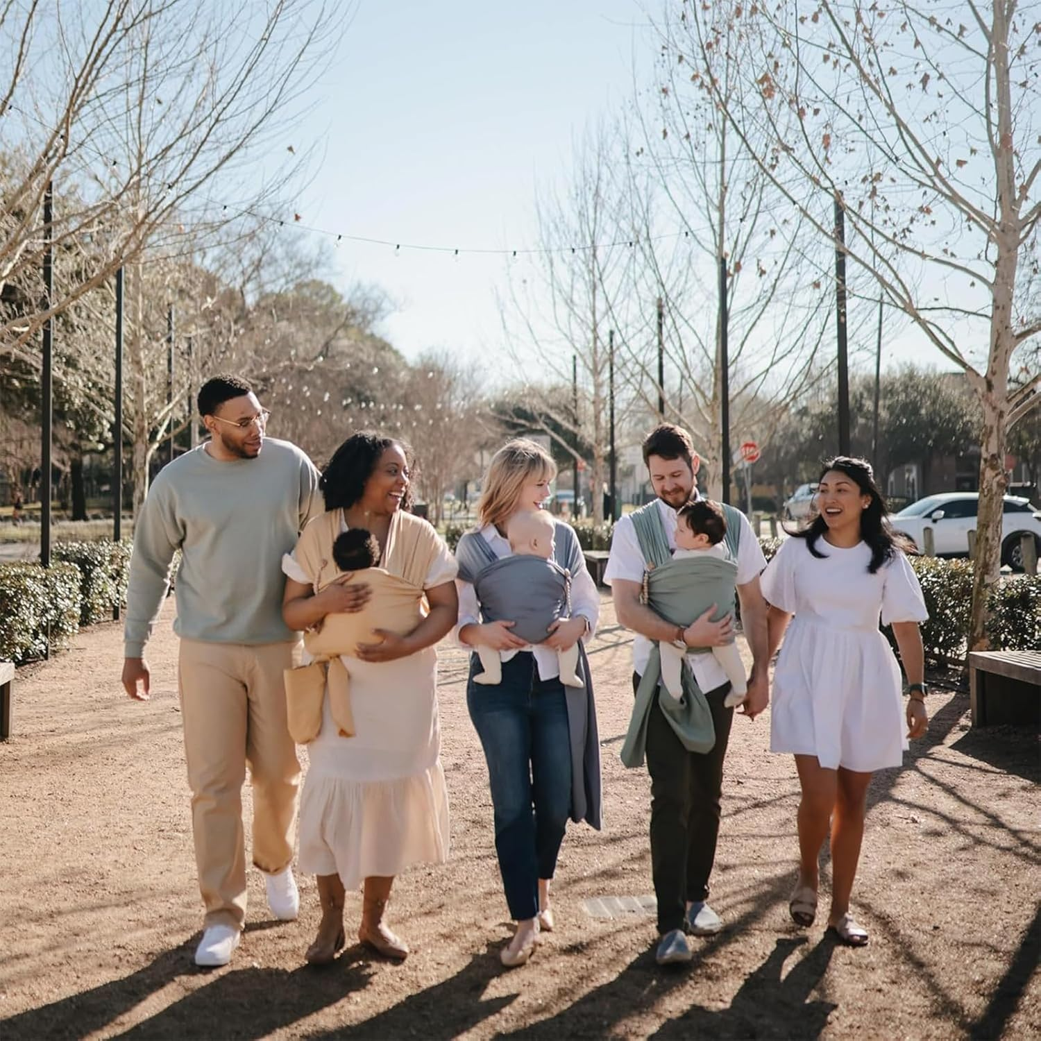 Ling-Luo Baby Wrap Carrier, Easy to Wear Soft Baby Carrier, Lightweight Hands Free Baby Sling, Adjustable Baby Carriers for Newborn to Toddler 8-35 Lbs(Grey) image number 1