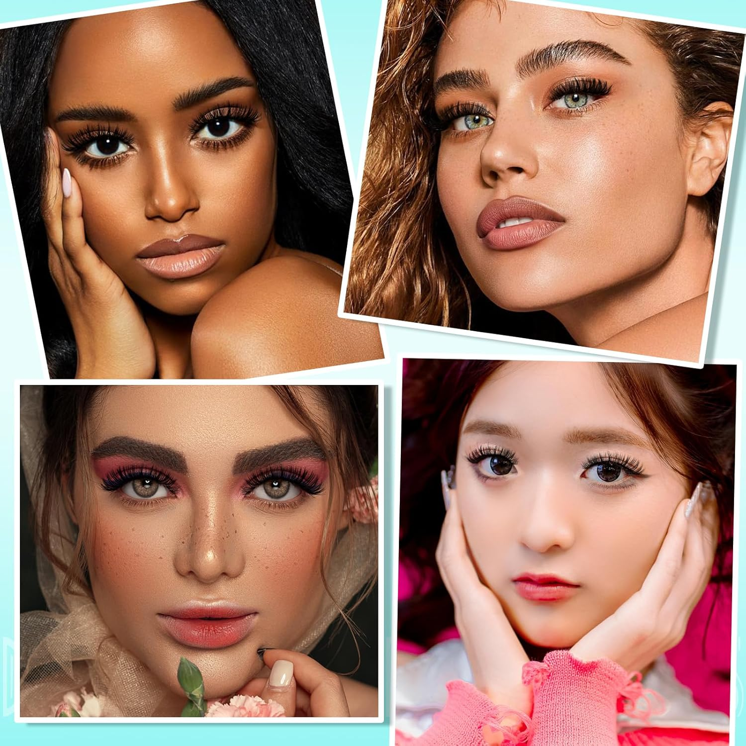 Lash Clusters Kit 280Pcs Lashes Extensxion Wispy Kit 50D D Curl with Bond&Seal Waterproof,Lashes Glue Remover,Lash Tweezers Tools for Eyelash Extension Kit(50D,9-18Mmmix Kit)