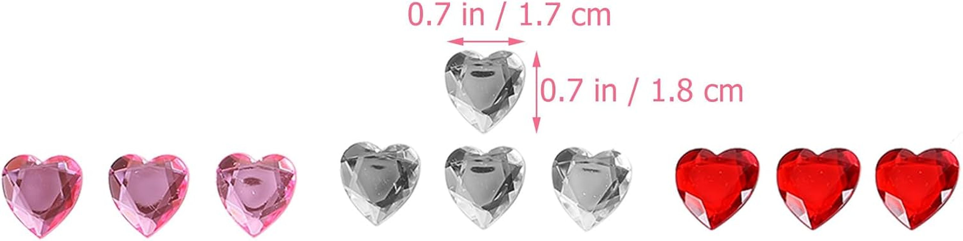 DOITOOL 12 Sheets Adhesive Heart Stickers,Bling Rhinestone Sticker Makeup Gems Stickers for Face Body Eye Nail,Decorative Stickers for Valentine'S Day Wedding Craft image number 4