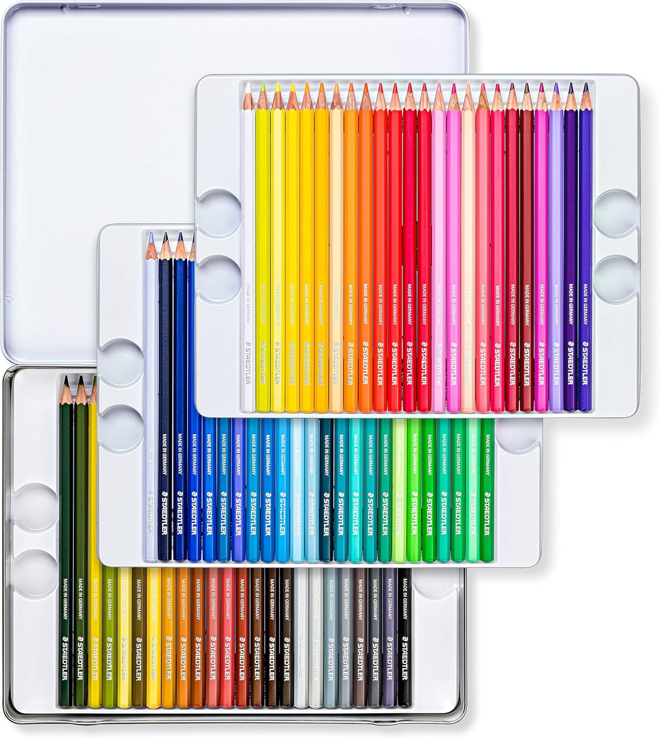 STAEDTLER Coloured Pencil Tin 72 Pack, Assorted Colours, 146C M72, Hexagonal Shape, Soft Lead, Highly Pigmented Colours That Are Easy to Blend, Wood from Pefc-Certified, Sustainably Managed Forests image number 4