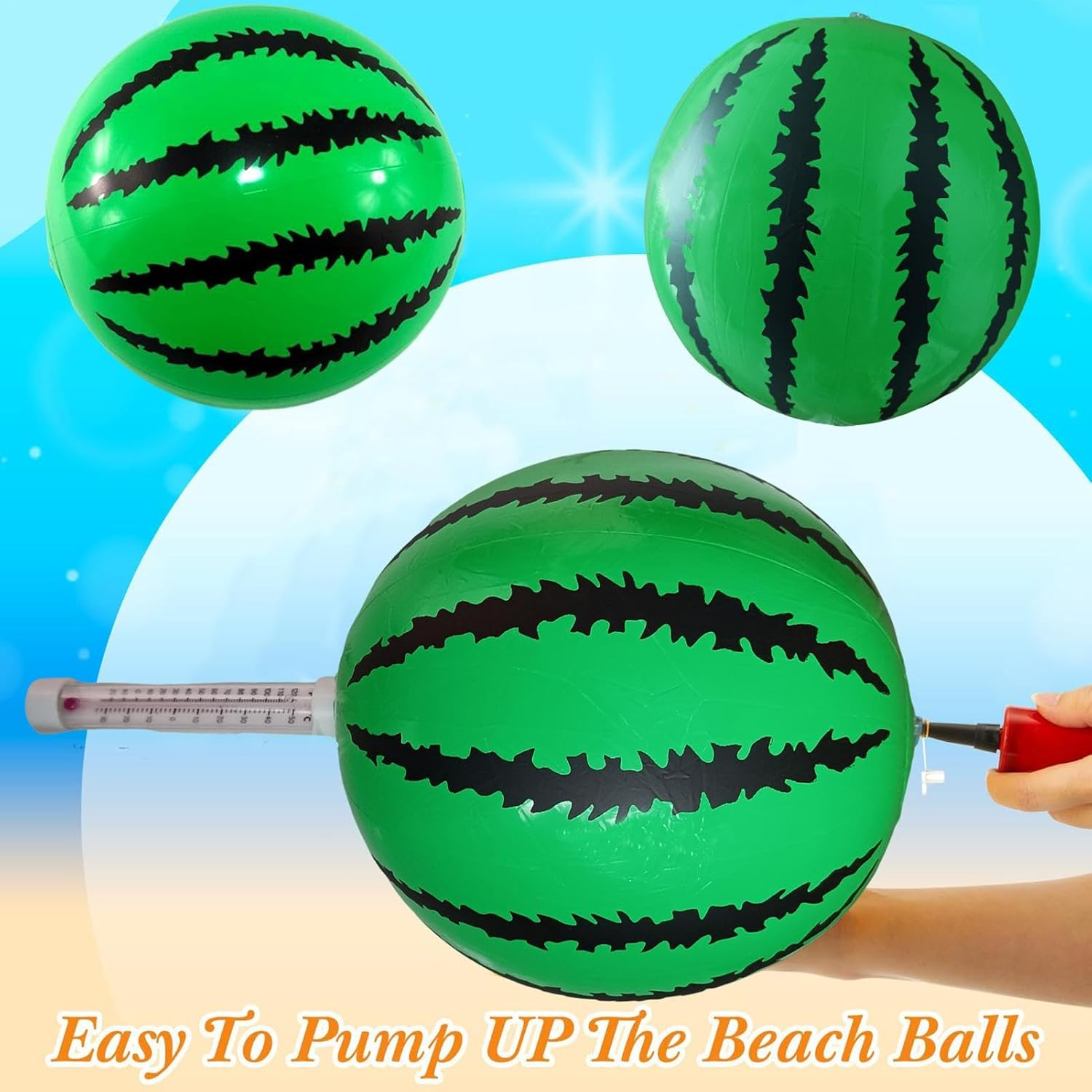 Pool Temp Gauge, Watermelon Floating Thermometer with Easy Read Display, Indoor Outdoor Temperature Meter for Cold Plunge Hot Tub Spa Ice Bath Aquarium Pond Pool Water image number 2