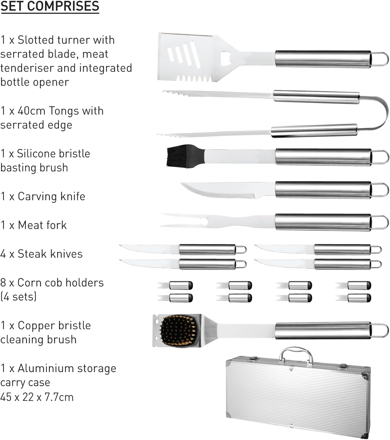 Avanti BBQ Essentials 18 Piece Tool Set image number 4