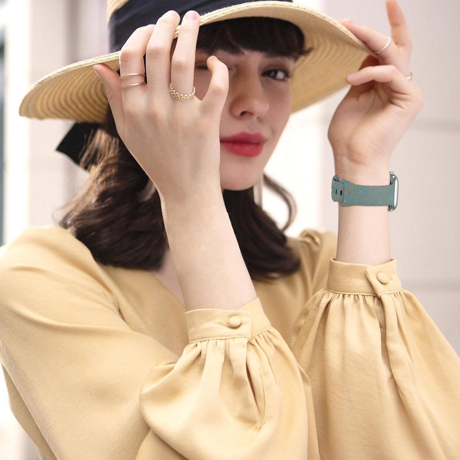 Sport Bands for Apple Watch Band 40Mm 41Mm 38Mm 44Mm 45Mm 46Mm 42Mm Iwatch Bands for Women Kids Men,Cute Recycled Plastic Silicone Strap for Apple Watch Series 10 9 8 7 6 5 4 3 SE 2Nd Ultra/2 49Mm image number 3